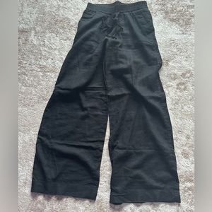Women’s A New Day Linen Wide Leg Pants - Size S (Tan and Black Pairs Bundle)